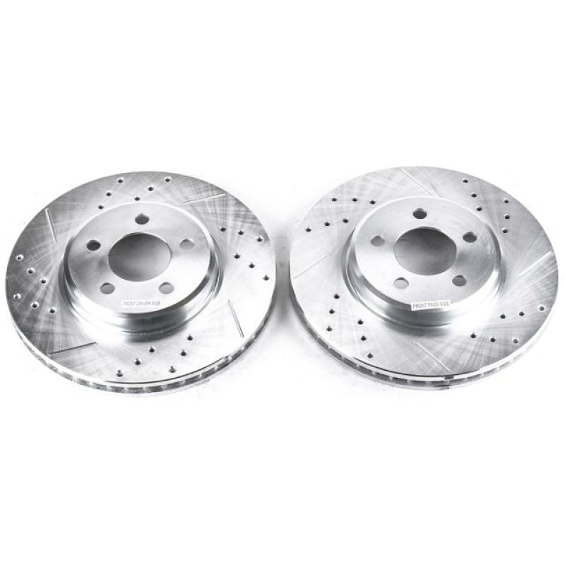 Power Stop 05-19 Chrysler 300 Front Evolution Drilled & Slotted Rotors - Pair Brake Rotors - Slot & Drilled PowerStop