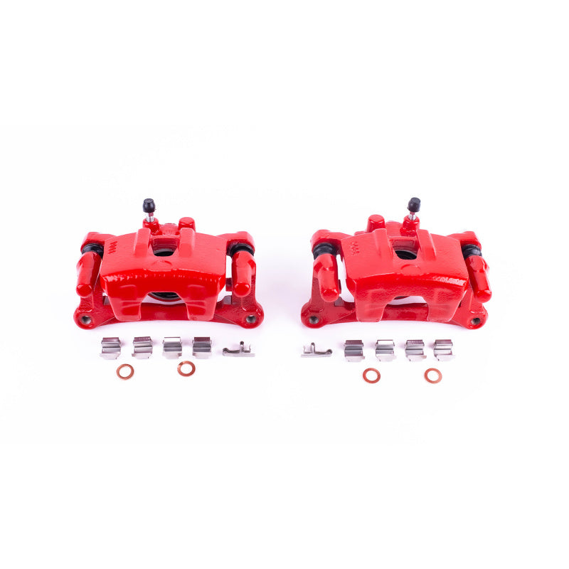 Power Stop 04-08 Mitsubishi Endeavor Rear Red Calipers w/Brackets - Pair Brake Calipers - Perf PowerStop