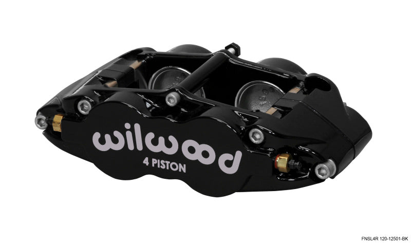 Wilwood Caliper-Narrow Superlite 4R - Black 1.75/1.75in Pistons 1.25in Disc Brake Calipers - Perf Wilwood
