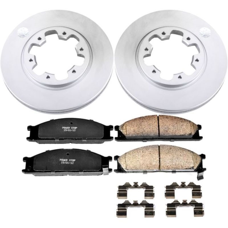 Power Stop 86-94 Nissan D21 Front Z17 Evolution Geomet Coated Brake Kit Brake Kits - Performance Blank PowerStop