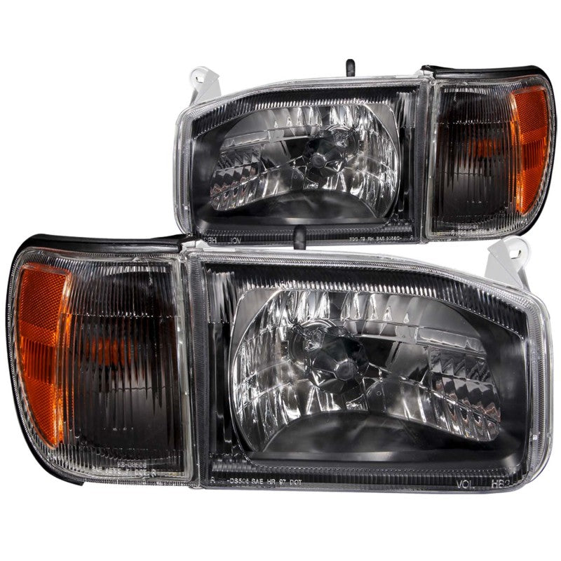 ANZO 1999-2004 Nissan Pathfinder Crystal Headlights Black Headlights ANZO