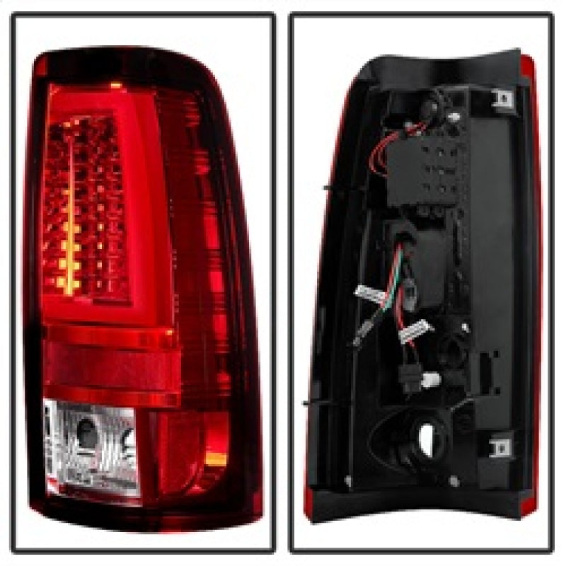 Spyder Chevy Silverado 1500/2500 03-06 Version 2 LED Tail Lights - Red Clear ALT-YD-CS03V2-LED-RC Tail Lights SPYDER