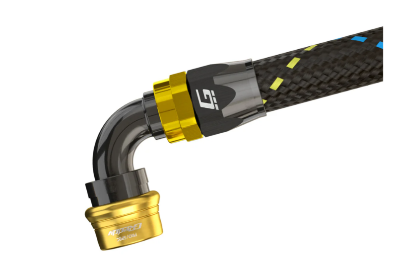 GReddy PRO/SPEC AN06 90 Degree Quick Release Hose End(s) Black/Gold Oil Line Kits GReddy