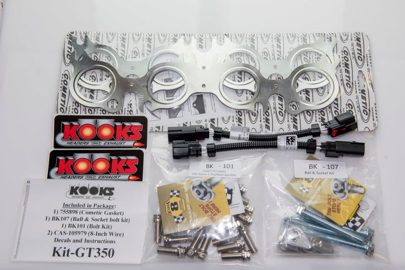 Kooks 2015+ Ford Mustang GT350 5.2L Complete Competition Exhaust (Headers/Catted X-Pipe/Axle Back) Header Back Kooks Headers