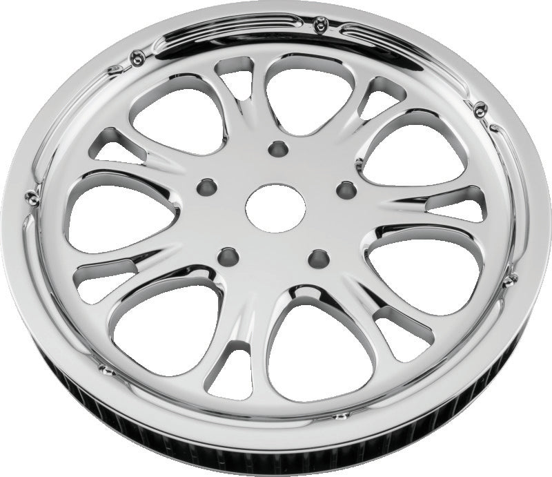 Performance Machine Belt Pulley 66T x 1in Heathen - Chrome Sprockets Performance Machine