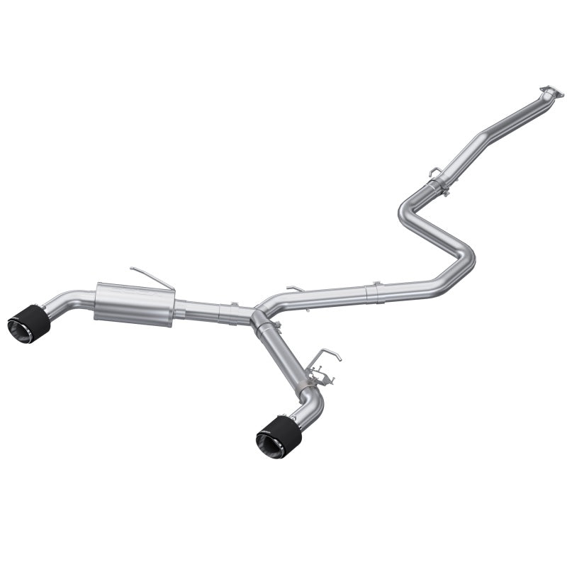 MBRP 22-23 Hyundai Elantra N 2.0L Turbo T304 5in OD CF Tips Dual Outlet 3in Cat Back Exhaust Catback MBRP