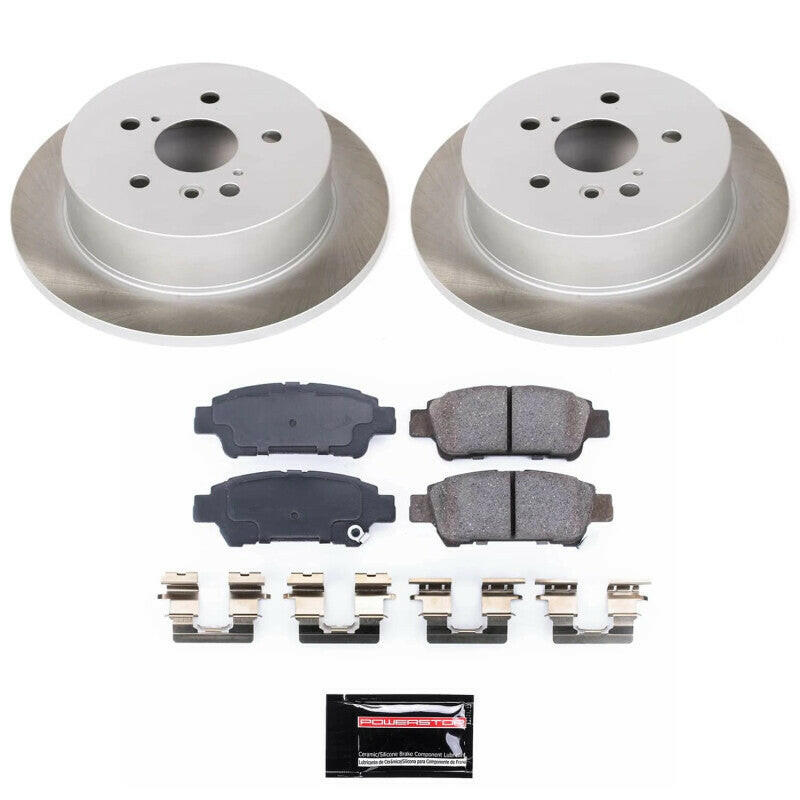 Power Stop 04-10 Toyota Sienna Rear Semi-Coated Rotor Kit Brake Kits - Performance Blank PowerStop