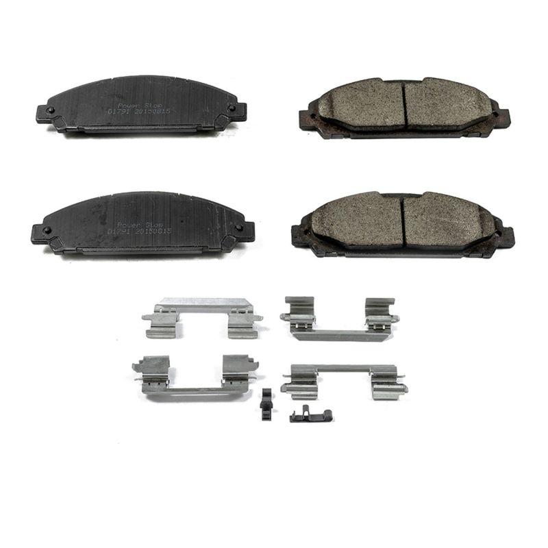 Power Stop 15-19 Ford Mustang Front Z17 Evolution Ceramic Brake Pads w/Hardware Brake Pads - OE PowerStop