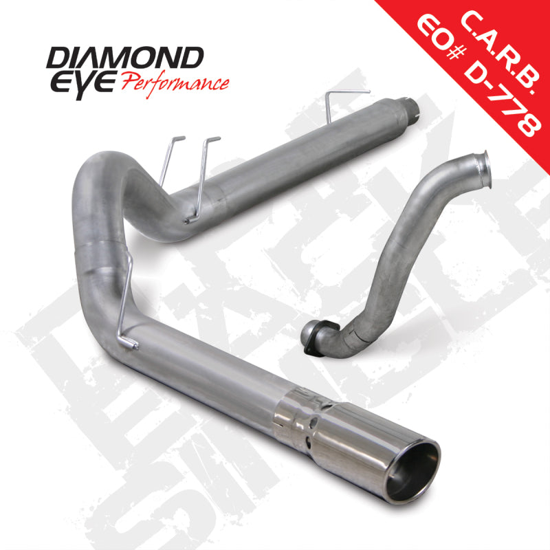 Diamond Eye KIT 5in DPF-BACK w/ DP Single AL 08-10 Ford 6.4L Powerstroke F250/F350 DPF Back Diamond Eye Performance