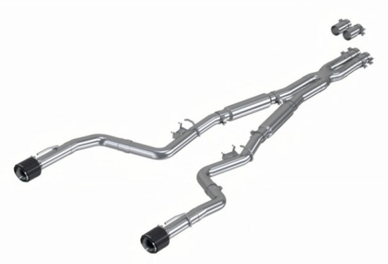 MBRP 17-21 Charger 5.7/6.1/6.4L 3in Dual Rear Exit SS Catback Exhaust w/ Carbon Fiber Tips Catback MBRP