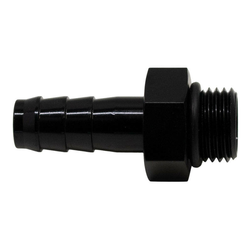 DeatschWerks 6AN ORB Male to 3/8in Male Triple Barb Fitting (Incl O-Ring) - Anodized Matte Black Fittings DeatschWerks