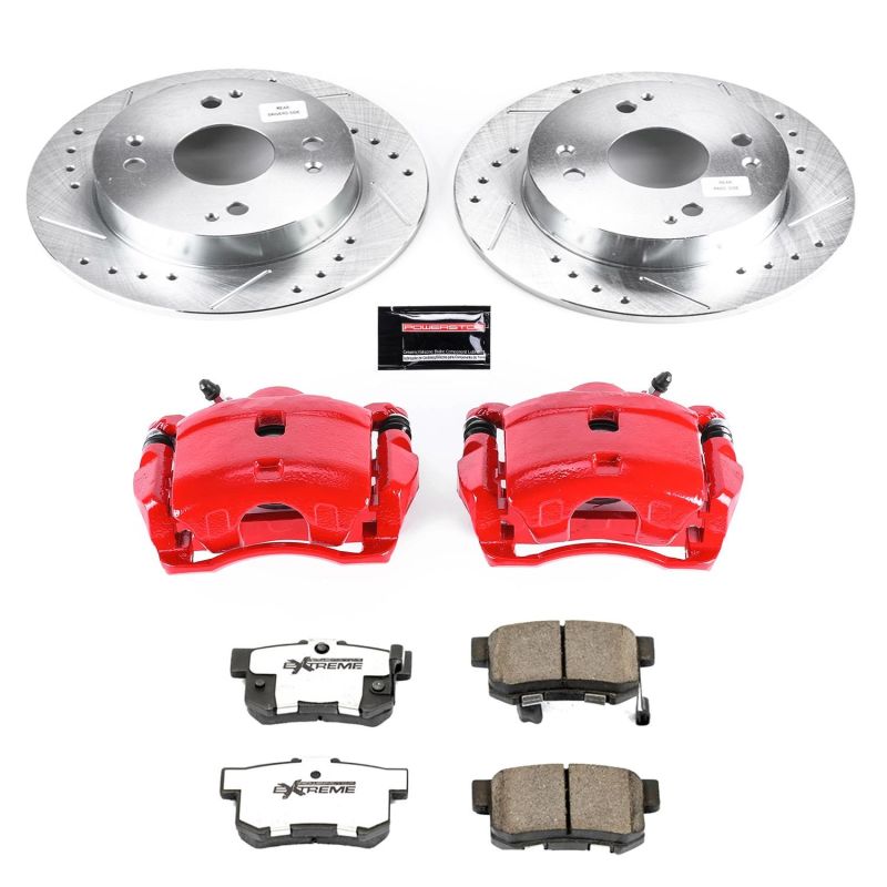 Power Stop 91-97 Honda Accord Rear Z26 Street Warrior Brake Kit w/Calipers Brake Kits - Performance D&S PowerStop