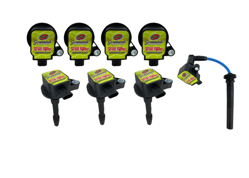 Granatelli 18-23 Ford Coyote 4V Street Fighter Coil-On-Plug Wire Conn Kit w/Coil Packs (35K Volts) Spark Plug Wire Sets Granatelli Motor Sports