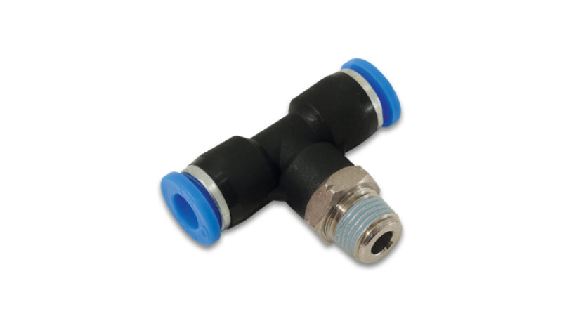Vibrant Male Tee 1-Touch Fitting for 1/4in OD Tube (1/8in NPT) Fittings Vibrant