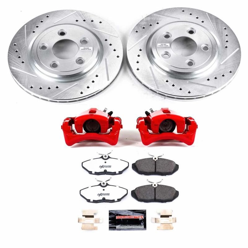 Power Stop 02-05 Ford Thunderbird Rear Z26 Street Warrior Brake Kit w/Calipers Brake Kits - Performance D&S PowerStop