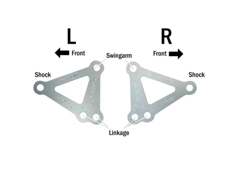 Vortex Racing 99-01,03-05 Yamaha YZF-R6,06-09 YZF-R6 S Lowering Link Kit- Silver Lowering Springs Vortex Racing