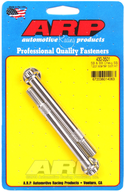 ARP SB and BB Chevy 3/8 12pt SS Pro Stock and Hi-Torque Starter Bolt Kit Hardware Kits - Other ARP