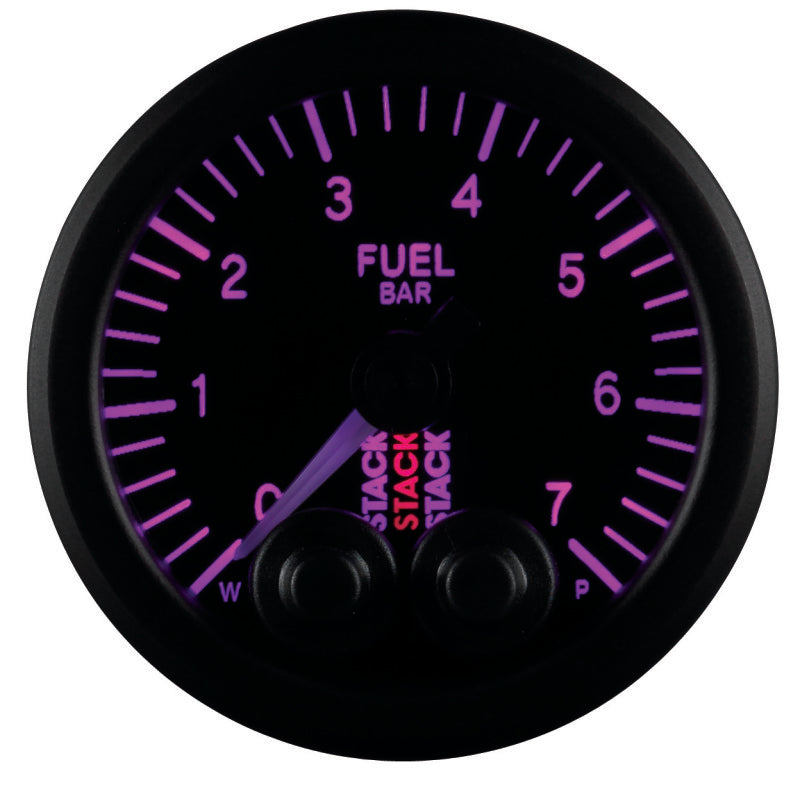 Autometer Stack 52mm 0-7 Bar M10 Male Pro-Control Fuel Pressure Gauge - Black Gauges AutoMeter