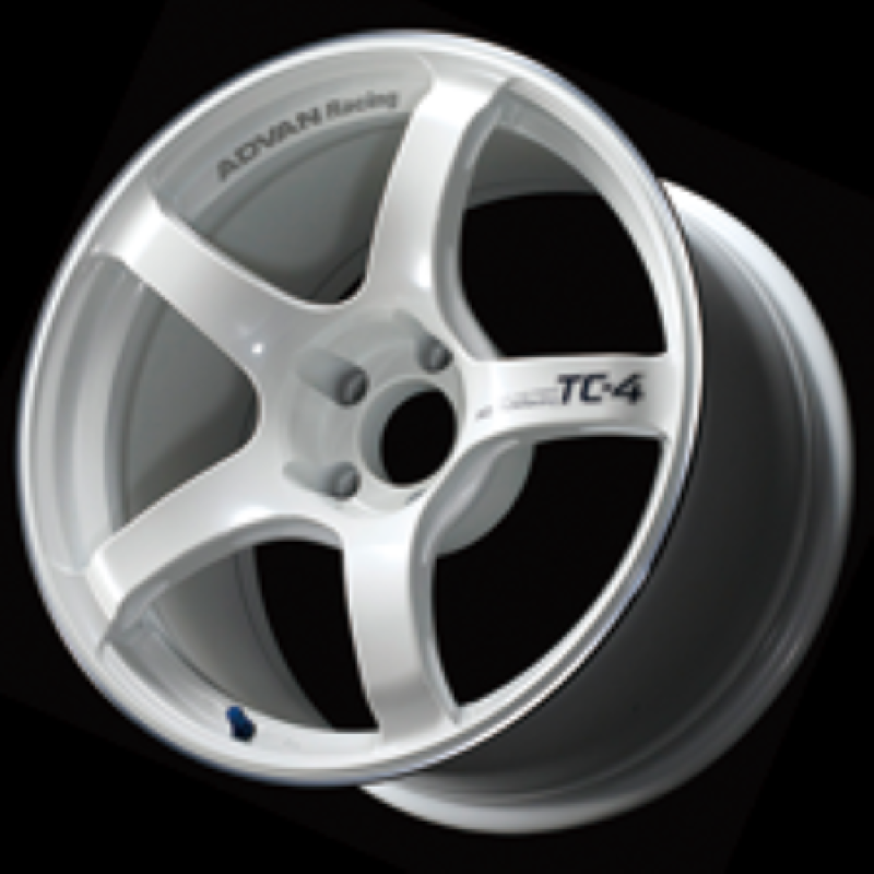 Advan TC4 15x6.5 +40 4x100 Racing White Metallic and Ring Wheel Wheels - Cast Advan