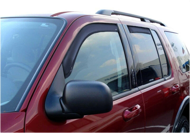 AVS 02-10 Ford Explorer (4 Door) Ventvisor In-Channel Front & Rear Window Deflectors 4pc - Smoke Wind Deflectors AVS