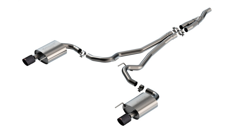 Borla 2024 Ford Mustang 2.3L Ecoboost 2.50 S-TYPE CFBA Catback Exhaust - Non-Active Axle Back Borla