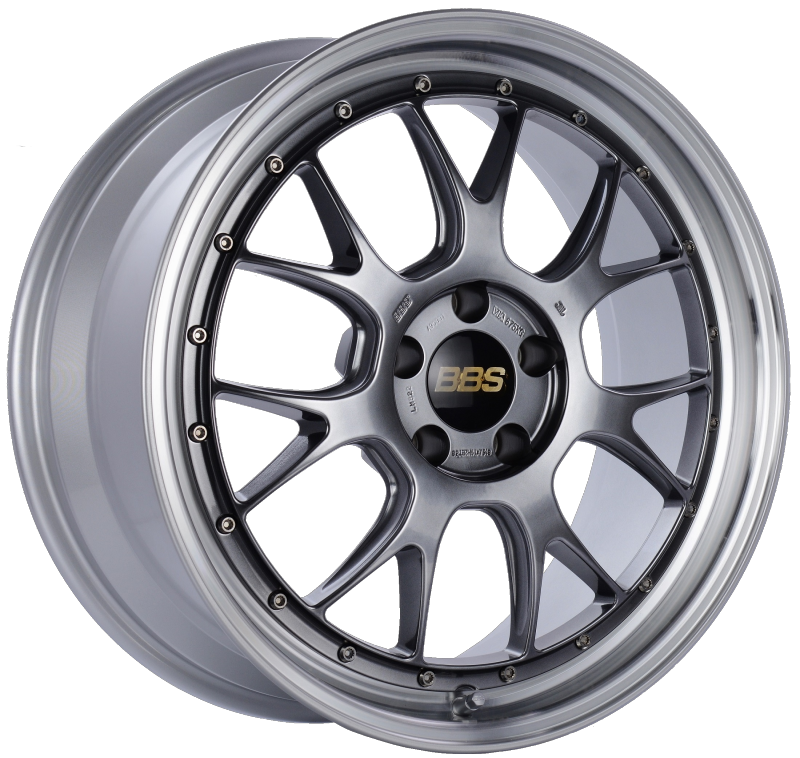 BBS LM-R 19x8.5 5x112 ET38 Diamond Black Center Diamond Cut Lip Wheel -82mm PFS/Clip Required Wheels - Forged BBS