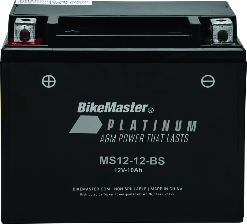 BikeMaster AGM Battery - MS12-12-BS Batteries BikeMaster