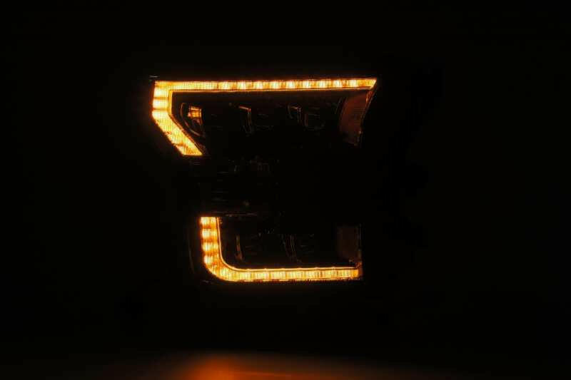AlphaRex 17-20 Ford Raptor NOVA LED Proj Headlights Plank Style Alpha Black w/Activ Light/Seq Signal Headlights AlphaRex