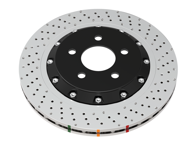 DBA 2020+ Chevrolet Corvette C8 Z51 Rear Cross Drilled 5000 Series Rotor Brake Rotors - 2 Piece DBA