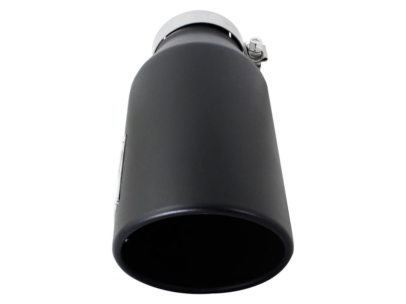 aFe Power MACH Force-Xp 4in In x 6in Out x 15in L Driver Side Clamp-On 4in 409 SS Exhaust Tip-Black Catback aFe
