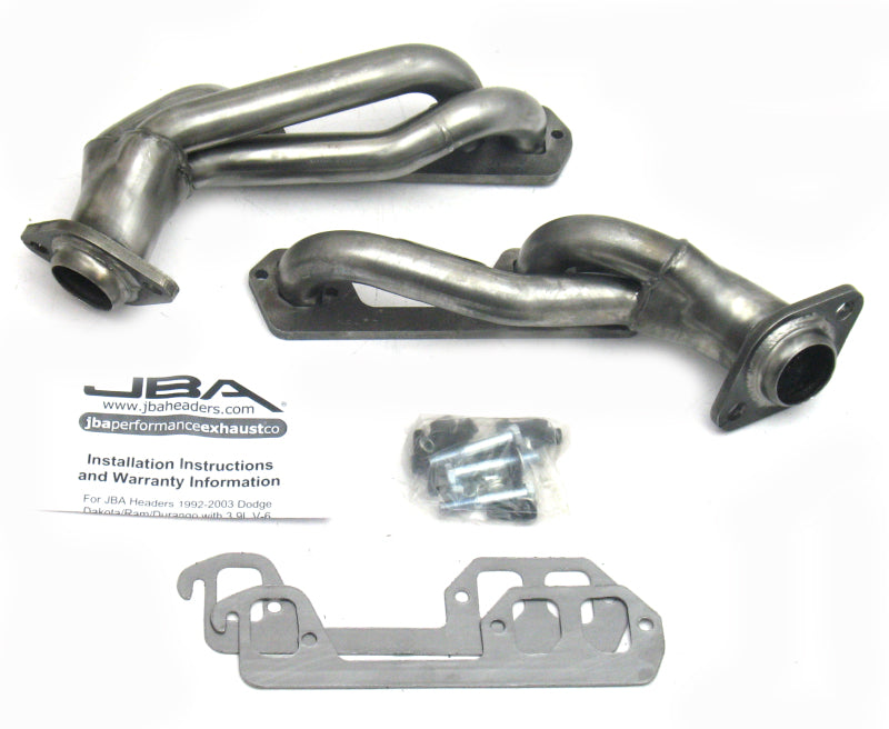 JBA 96-03 Dodge Truck 3.9L V6 1-1/2in Primary Raw 409SS Cat4Ward Header Headers & Manifolds JBA
