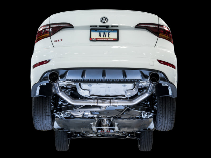 AWE Tuning 18-21 Volkswagen Jetta GLI Mk7 Track Exhaust - Diamond Black Tips (Fits High-Flow DP) Catback AWE Tuning