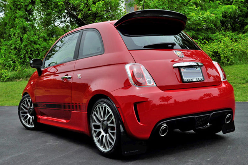 Rally Armor 12-18 Fiat 500 Red Mud Flap w/White Logo Mud Flaps Rally Armor