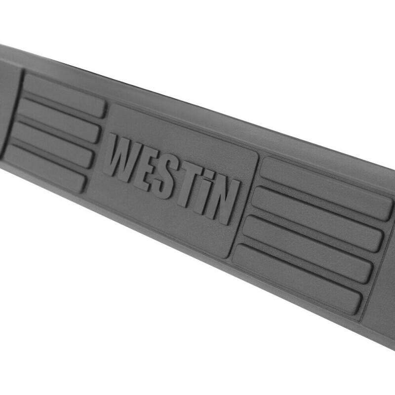 Westin 2014-2018 Chevy Silverado 1500 Dbl Cab (Rocker Mount) E-Series 3 Nerf Step Bars - Black Nerf Bars Westin
