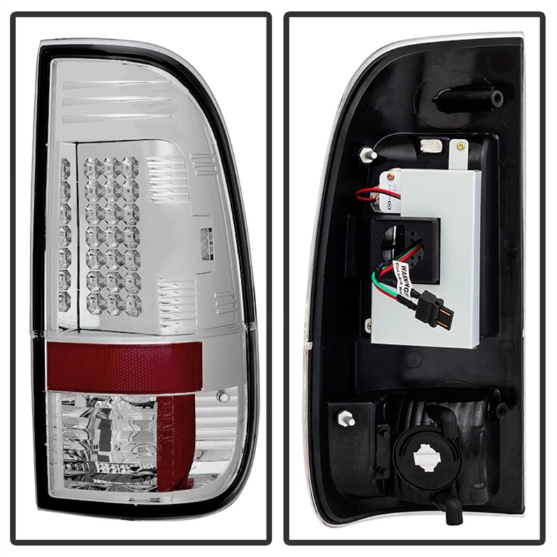 Spyder Ford Super Duty 08-15 LED Tail Lights Chrome ALT-YD-FS07-LED-C Tail Lights SPYDER