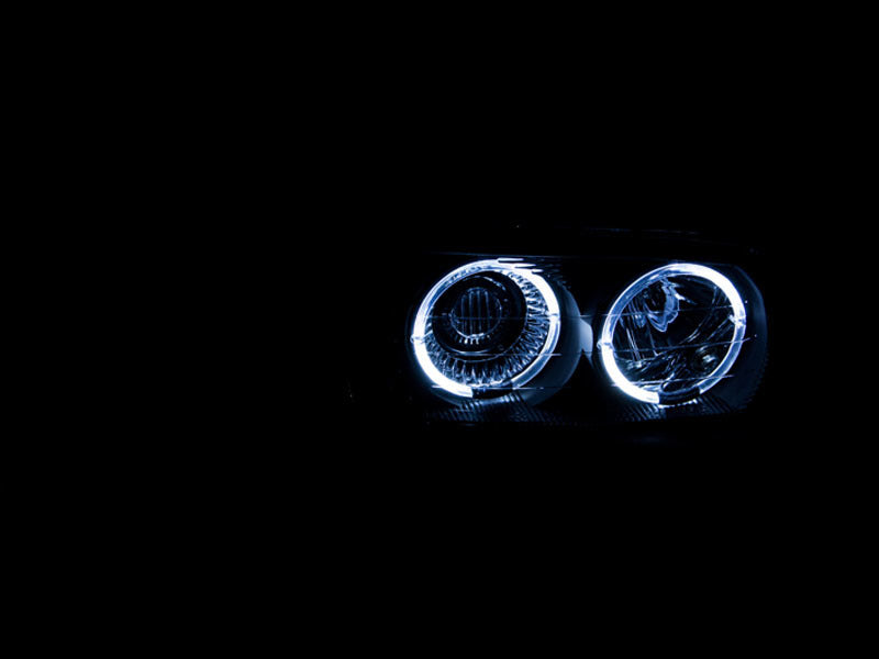 ANZO 1999-2006 GMC Sierra 1500 Projector Headlights w/ Halo Black Headlights ANZO
