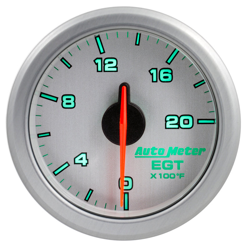 Autometer Airdrive 2-1/16in EGT Gauge 0-2000 Degrees F - Silver Gauges AutoMeter