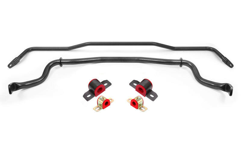 BMR 15-22 S550 Mustang Sway Bar Kit with Bushings Front and Rear Black Hammertone Sway Bars BMR Suspension