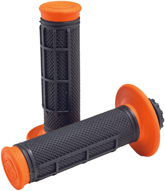 ProTaper Pro Series Clamp On 1/2 Waffle Orange/Black Grips ProTaper