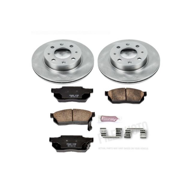 Power Stop 88-91 Honda CRX Front Autospecialty Brake Kit Brake Kits - OE PowerStop