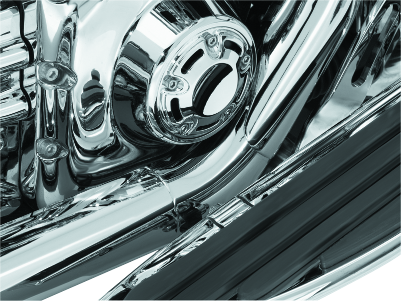 Kuryakyn Bridge The Gap Heat Shield 93-08 Touring Models Chrome Heat Shields Kuryakyn