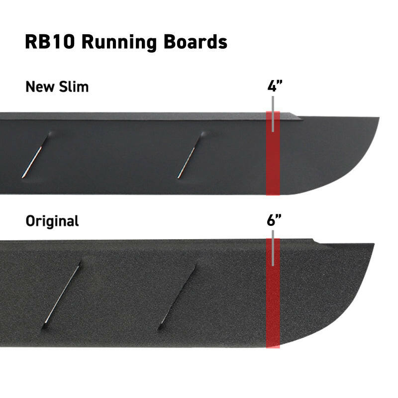 Go Rhino RB10 Slim Running Boards - Universal 68in. (Fits 2DR) - Tex. Blk Running Boards Go Rhino