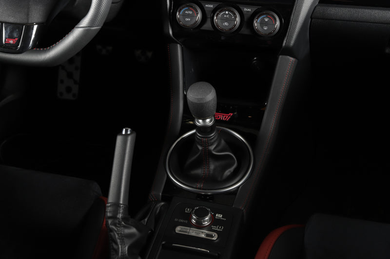 GrimmSpeed Stubby Shift Knob Stainless Steel Black - M12x1.25 Shift Knobs GrimmSpeed