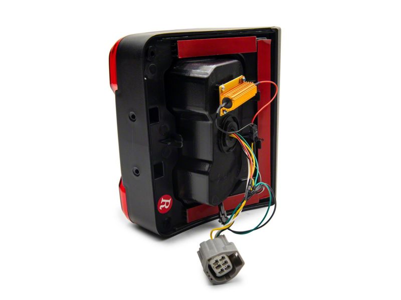 Raxiom 07-18 Jeep Wrangler JK Axial Series JL Style LED Tail Lights- BlkHousing- Red Lens Tail Lights Raxiom