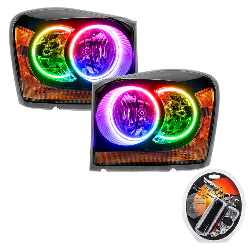 Oracle 04-06 Dodge Durango SMD HL - Black - ColorSHIFT Headlights ORACLE Lighting