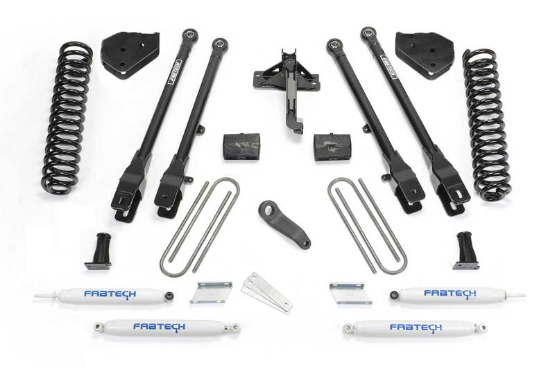 Fabtech 17-21 Ford F250/F350 4WD Diesel 6in 4Link Sys w/Coils & Perf Shks Lift Kits Fabtech