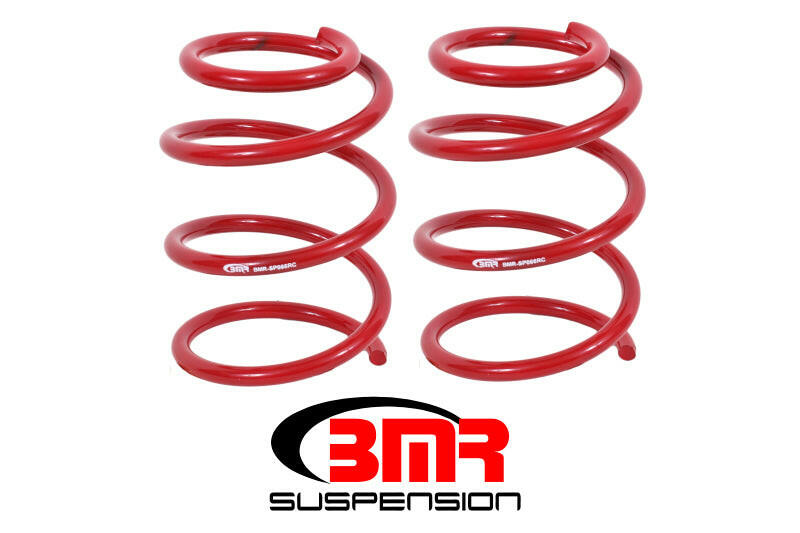 BMR 05-14 S197 Mustang GT Front Handling Version Lowering Springs - Red Lowering Springs BMR Suspension