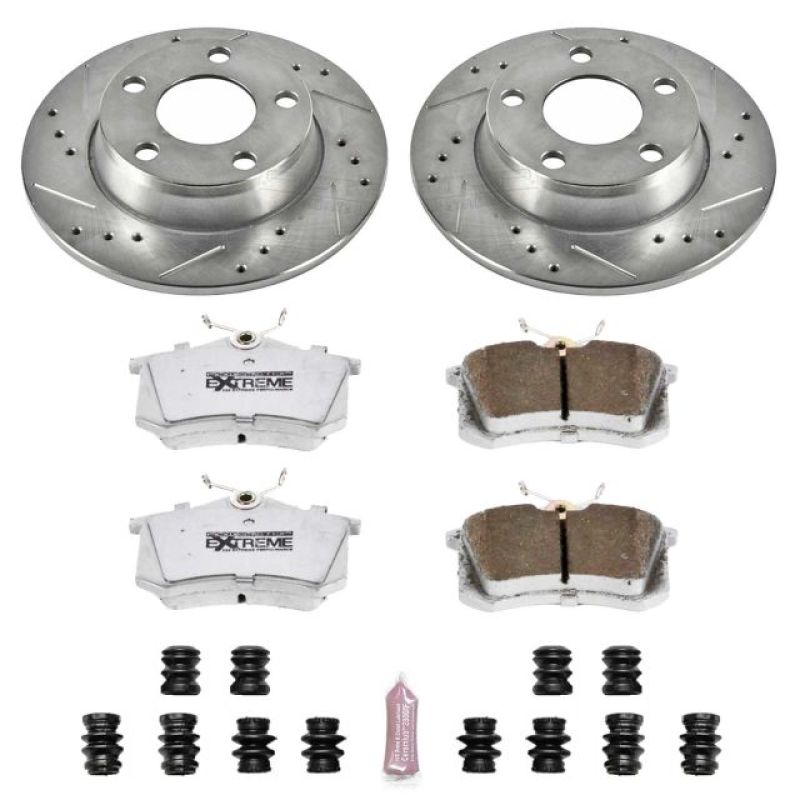 Power Stop 01-05 Audi Allroad Quattro Rear Z26 Street Warrior Brake Kit Brake Kits - Performance D&S PowerStop