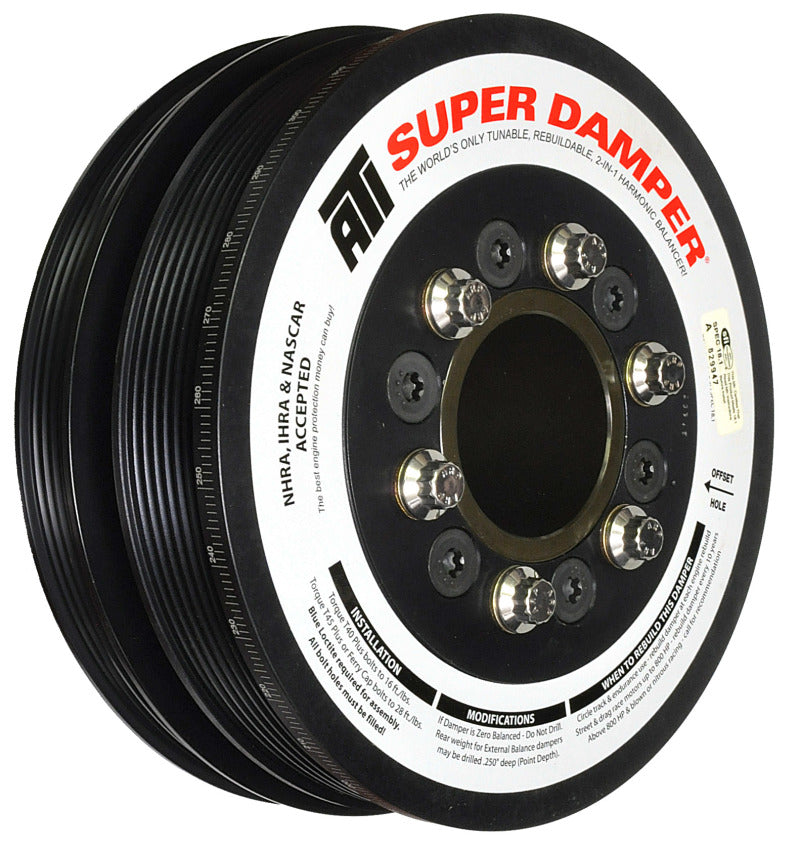 ATI Damper - 7.48in - Alum - 6/4 Grv - LS3 Camaro - 10-15 - Gen 3 Vortec Truck - 6 Bolt - LS Crankshaft Dampers ATI