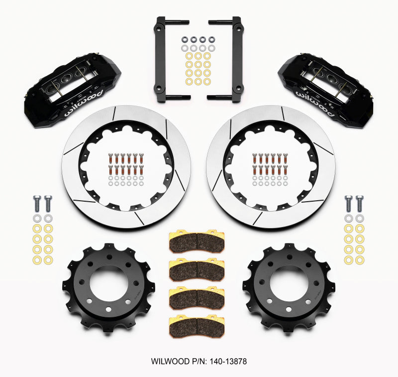 Wilwood TX6R Rear Kit 16.00in Black 1999-2010 GM H2 / 2500 4.63 Cntr Big Brake Kits Wilwood
